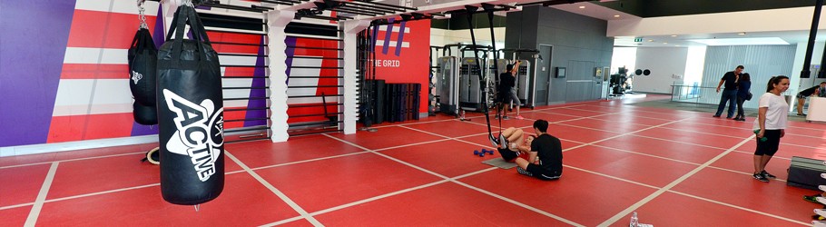 Virgin Active Emquartier Mall, Bangkok, Thailand - "The Grid" made of Neoflex 800 Series REPtile Fitness Flooring